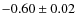$-0.60\pm0.02$
