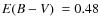 $\mbox{$E(B-V)$ }=0.48$