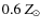 $0.6~Z_{\odot}$