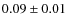 $0.09\pm0.01$