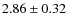 $2.86\pm0.32$