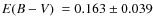 $\mbox{$E(B-V)$ }=0.163\pm0.039$