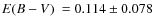 $\mbox{$E(B-V)$ }=0.114\pm0.078$