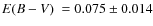 $\mbox{$E(B-V)$ }=0.075\pm0.014$