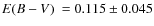$\mbox{$E(B-V)$ }=0.115\pm0.045$