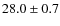 $ 28.0\pm 0.7$