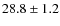 $ 28.8\pm 1.2$