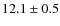 $ 12.1\pm 0.5$