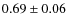 $0.69\pm0.06$