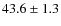 $ 43.6\pm 1.3$