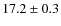 $ 17.2\pm 0.3$