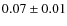 $0.07\pm0.01$