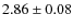 $2.86\pm0.08$