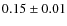 $0.15\pm0.01$