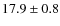 $ 17.9\pm 0.8$