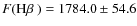 $F(\mbox{H$\beta$ })=1784.0\pm 54.6 $