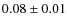 $0.08\pm0.01$