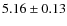 $5.16\pm0.13$