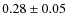 $0.28\pm0.05$