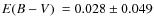 $\mbox{$E(B-V)$ }=0.028\pm0.049$