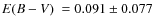 $\mbox{$E(B-V)$ }=0.091\pm0.077$