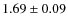 $1.69\pm0.09$
