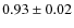 $0.93\pm0.02$