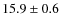 $ 15.9\pm0.6$