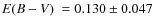 $\mbox{$E(B-V)$ }=0.130\pm0.047$