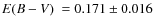 $\mbox{$E(B-V)$ }=0.171\pm0.016$