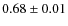 $0.68\pm0.01$