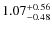 $1.07^{\rm +0.56}_{-0.48}$