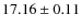 $17.16\pm0.11$