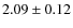 $2.09 \pm 0.12$