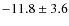 $-11.8\pm3.6$