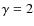 $\gamma=2$