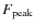 $F_{\rm peak}$