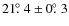 $21\hbox{$.\!\!^\circ$ }4 \pm 0\hbox{$.\!\!^\circ$ }3$