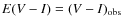 $E(V-I) = (V-I)_{\rm obs}$