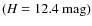 $(H = 12.4~\hbox{mag})$