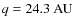 $q = 24.3~\hbox{AU}$