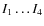 $I_1\dots I_4$