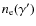 $n_{\rm e}(\gamma')$