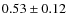 $0.53 \pm 0.12$