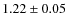 $1.22 \pm 0.05$