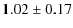$1.02 \pm 0.17$