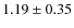 $1.19 \pm 0.35$