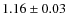 $1.16 \pm 0.03$