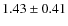 $1.43 \pm 0.41$