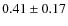 $0.41 \pm 0.17$